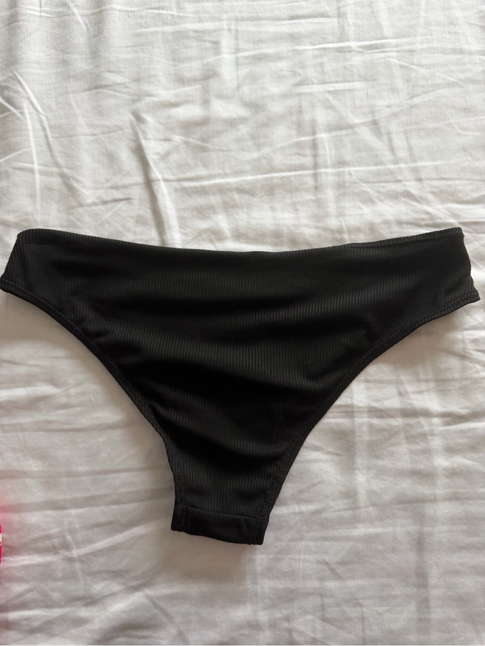 Classic Black Ribbed Bikini Bottom